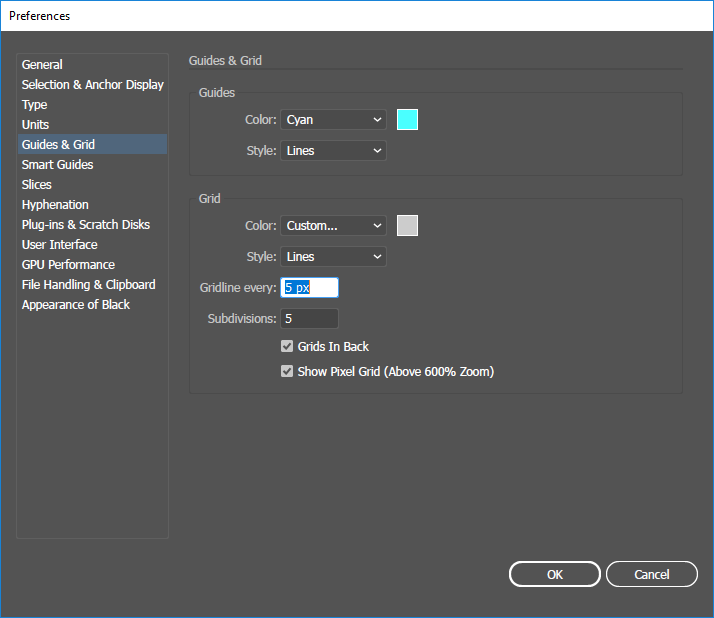 Setup Grid & Guides