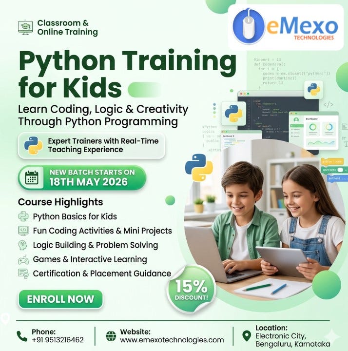 Python Training for Kids in Electronic City Bangalore | Kids Coding Classes with Python*
