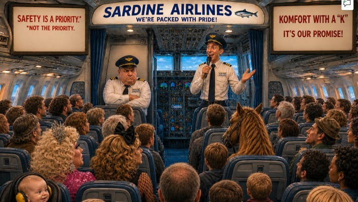 At Sardine Airlines Your Safety Is A “Koncern”