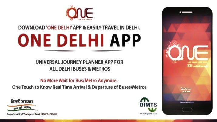 One Delhi app promotional poster