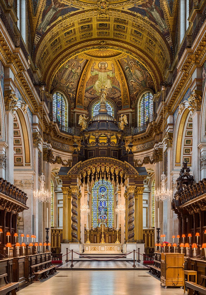St Paul Cathedral in London interiors