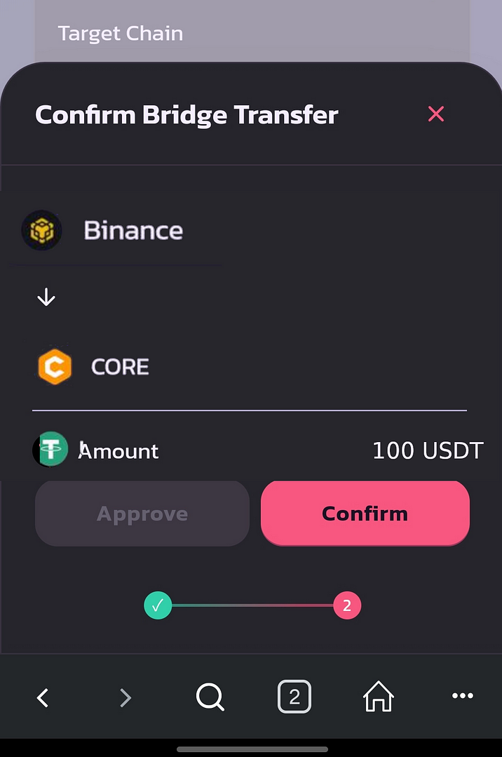 HOW TO BRIDGE $USDT FROM BSC TO CORE DAO NETWORK.