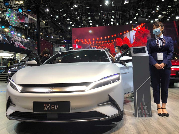 Source: CNBC. BYD all-electric car KellyOnTech