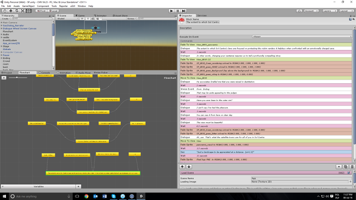 Screenshot of working in Unity.