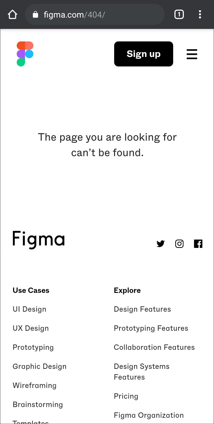 Screen shot of figma.com 404 page