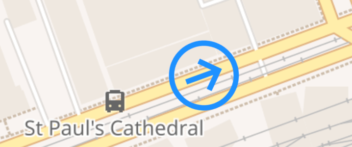 Leaflet rotated marker, showing direction a vehicle is moving in.