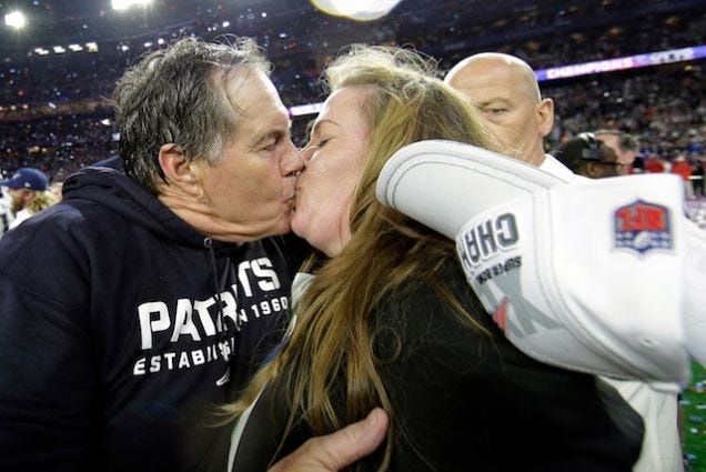Bill Belichick daughter kiss