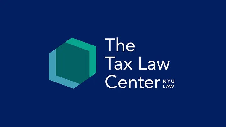 Tax Law Center logo with a dark blue background