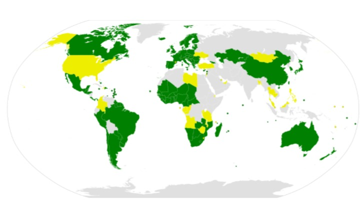 Countries that take part in the Arms Trade Treaty