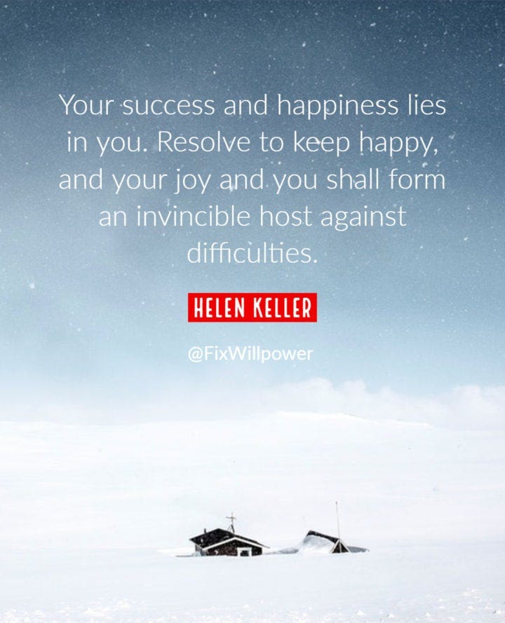 new year's resolutions quote Helen Keller