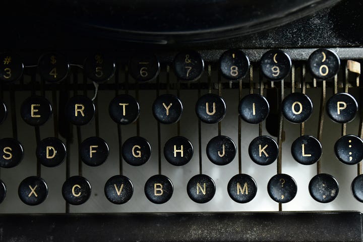 Typewriter keys.