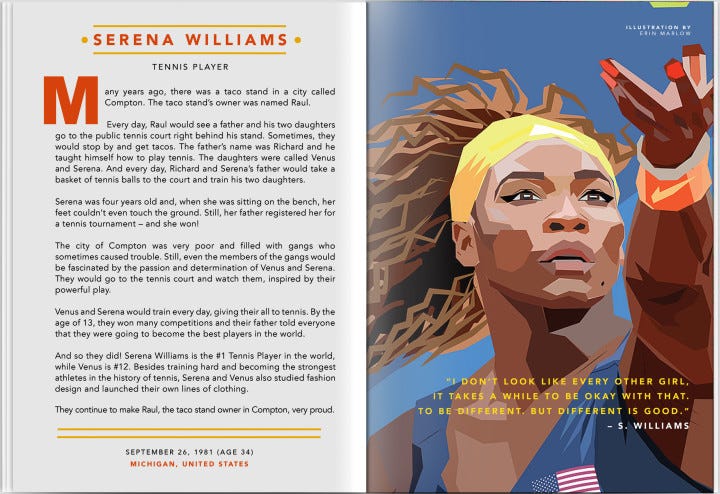 Spread on Serena Williams.