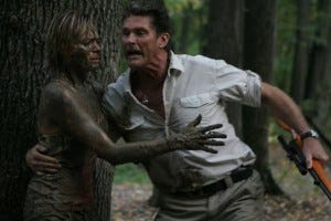 The Hoff didn't care if she was covered in mud: she was woman and she would be his.