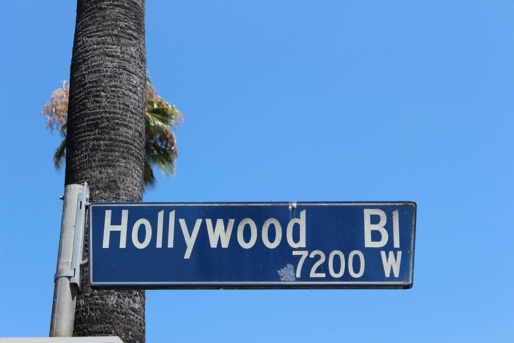 sign that says Hollywood BL