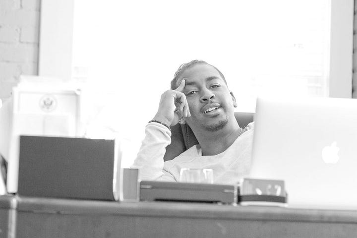 Courtney Jordan is an Entrepreneur and Investor. Pictured at his Durham NC office. 