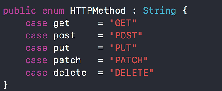 HTTPMethod enum