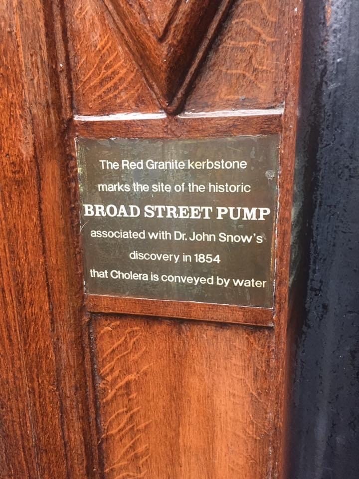 A photo Laura took while visiting the historic site of the Broad Street Pump in London