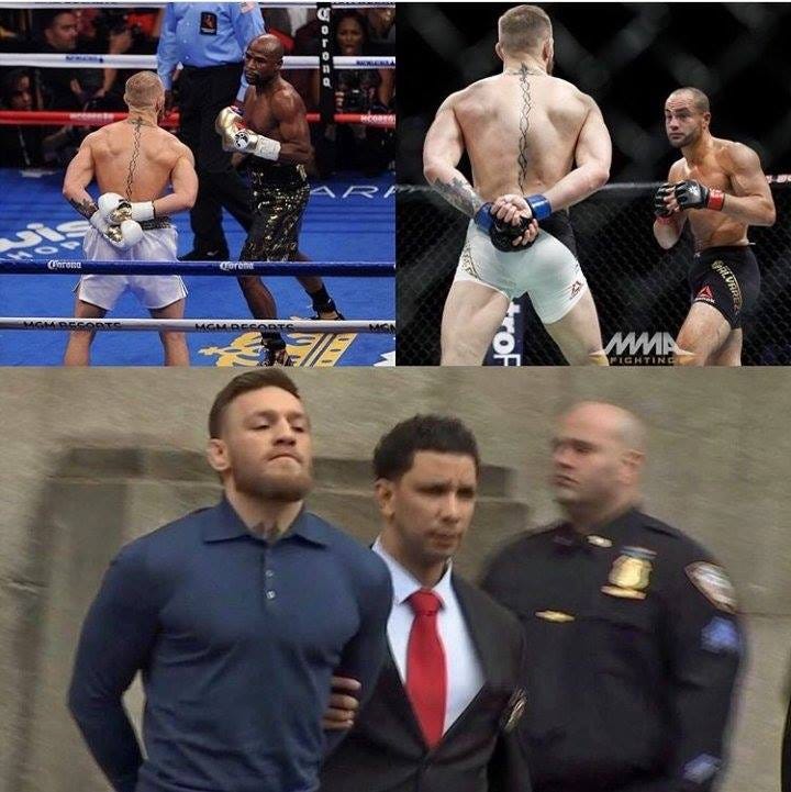 Conor McGregor with hands behind back