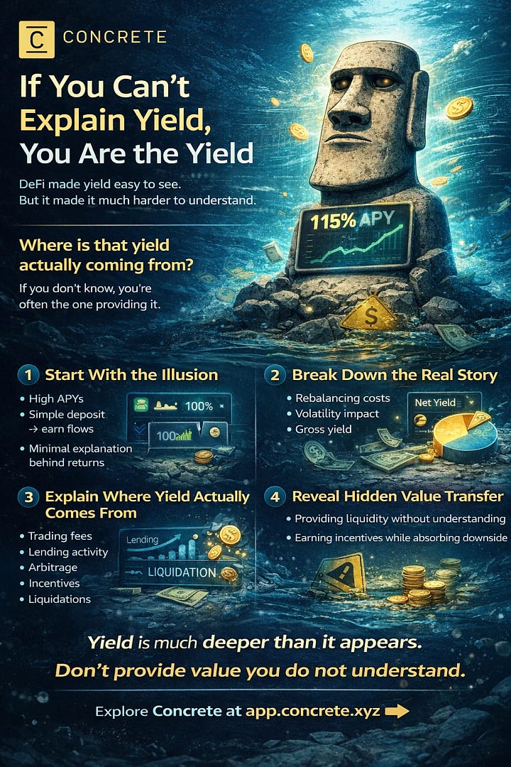 From Guessing to Engineered Yield with Concrete Vaults