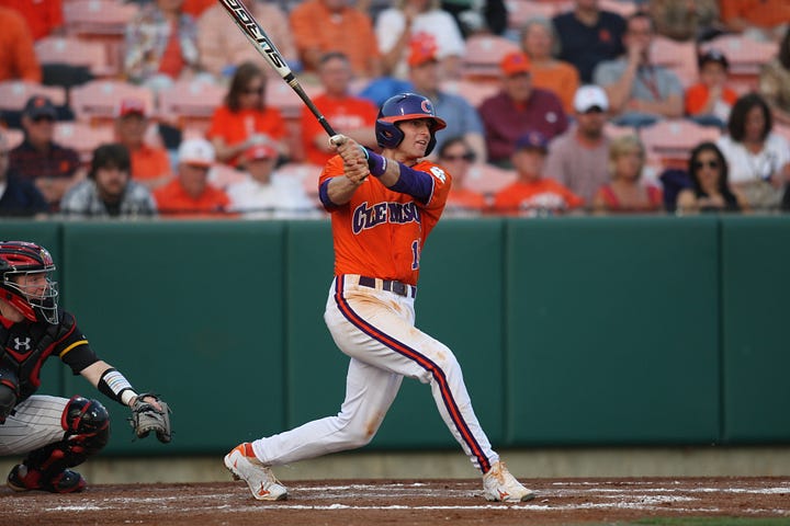 Brad Miller and Jeff Baker of the Rangers were both All-Americans at Clemson.