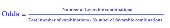 Odds is equal to the number of ways you win over the many ways you will fail.