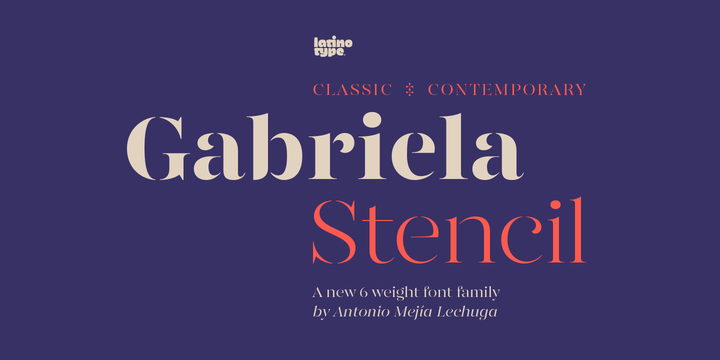 Gabreila Stencil Serif Font for Logo Design
