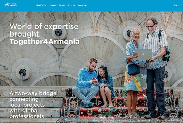 Online Web Platform, that connects Armenian Local Initiatives and Professionals in the global Armenian community