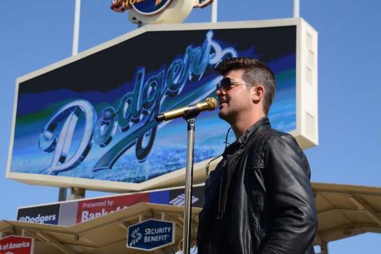 Robin Thicke to perform at Dodger Stadium on Opening Weekend