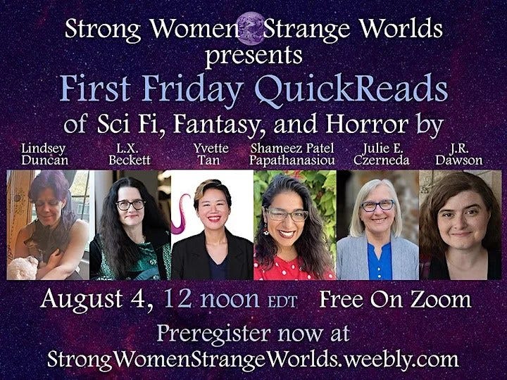 Strong Women Strange Worlds Quick Reads for 08/04/23 Banner