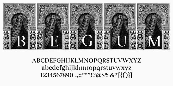 Begum Ethnic Serif Font for Logo Design and Branding