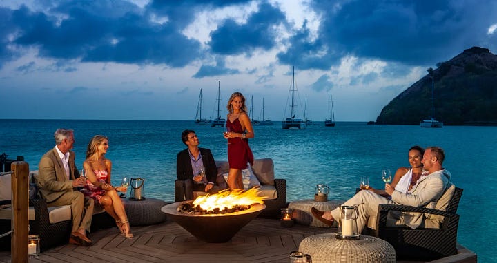 Activités nocturnes en couple au Sandals Grande St Lucian Resort — Grand Goldman