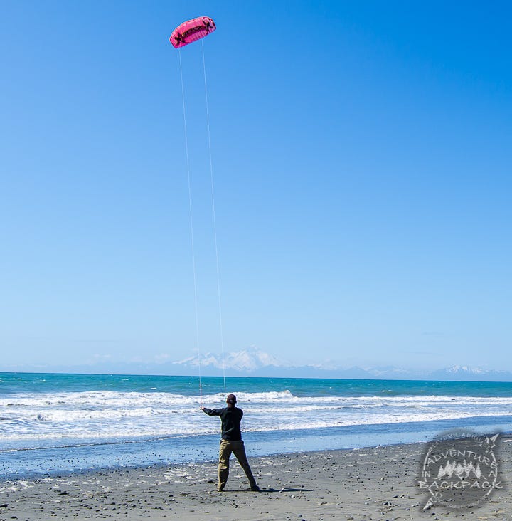 Nate also tried his hand at kite surfing! 