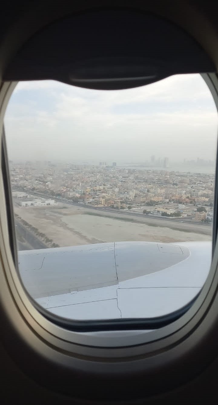 An airplane window