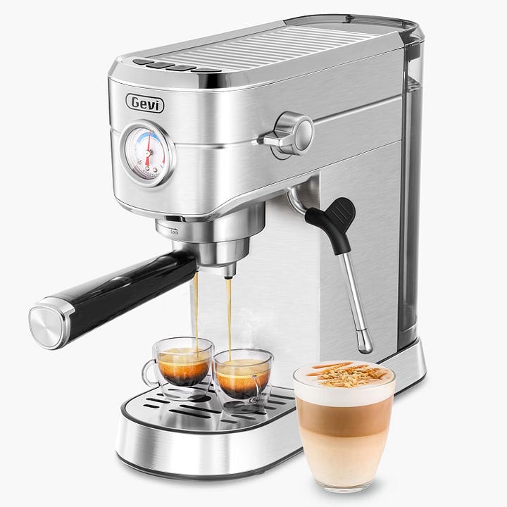 3. GEVI Espresso Maker 20 Bar — Best Expresso Machines Under $2000 (Reviews) — walfosbrand.com