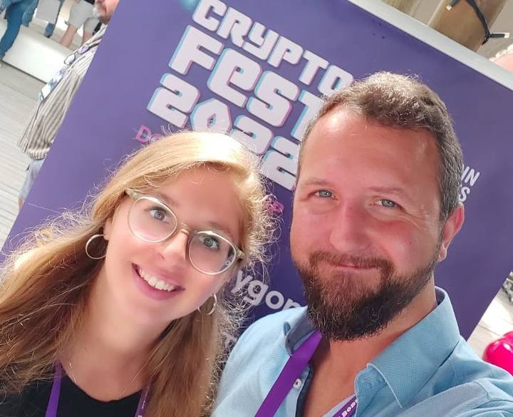 Our COO Milan and Primary Science Advisor Kristina, attending Crypto Fest 2022 in Cape Town