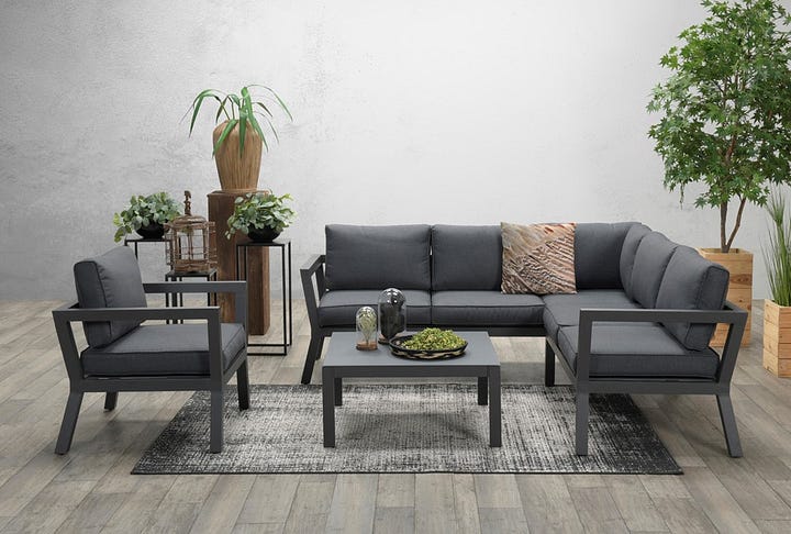 Vega Aluminium Garden Sofa Set With or Without Armchair