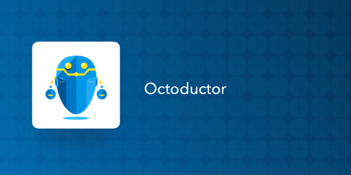 Octoductor logo — a small blue robot