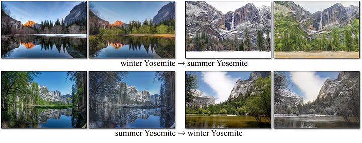 winter and summer in yosemite