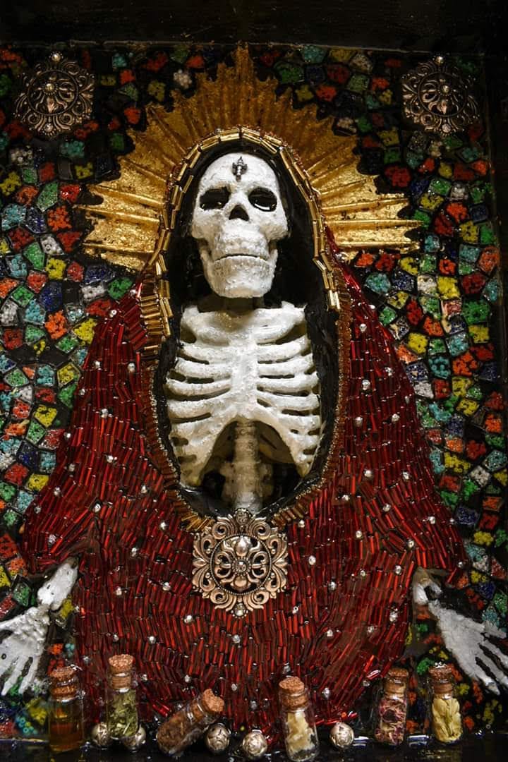 Scuplture of Santa Muerte by Tracy Dixon