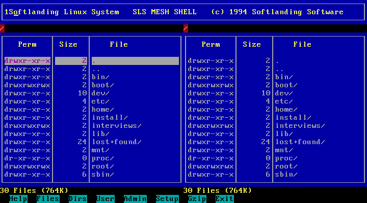 Imagem ilustrativa da distribuição Softlanding Linux System (SLS), criado em 1992