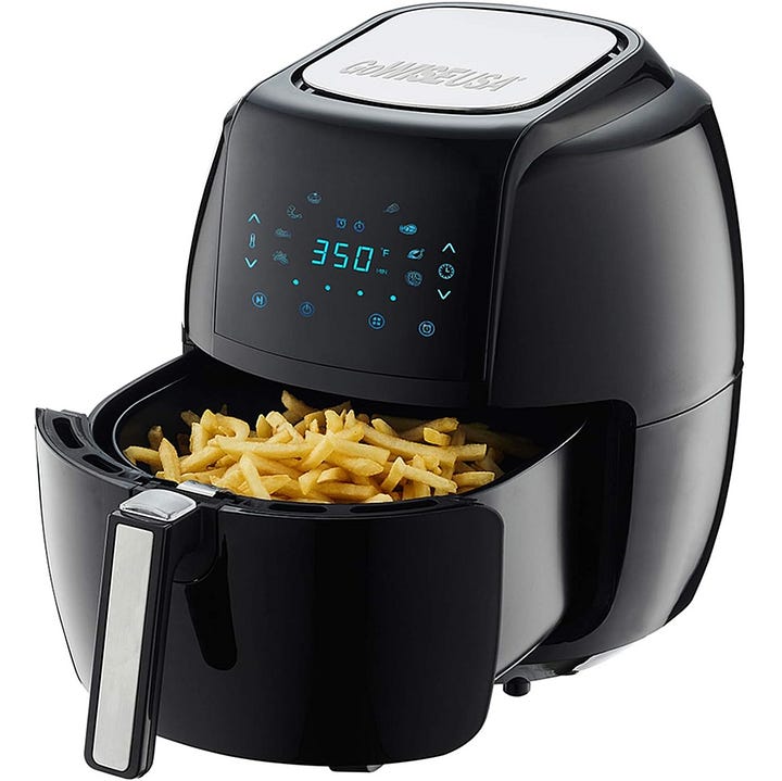 GoWISE USA 1700-Watt 5.8-QT 8-in-1 Digital Air Fryer with Recipe Book, Black- best non toxic air fryers — walfosbrand.com