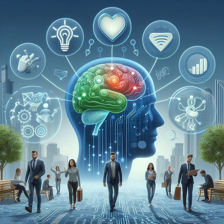 A realistic image representing the benefits of cultivating Emotional Intelligence, focusing on the positive outcomes such as improved communication, better relationships, and enhanced decision-making skills.
