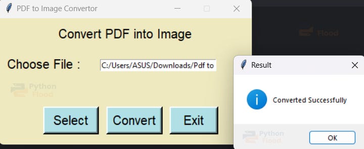 Python Convert PDF into Image Project Output