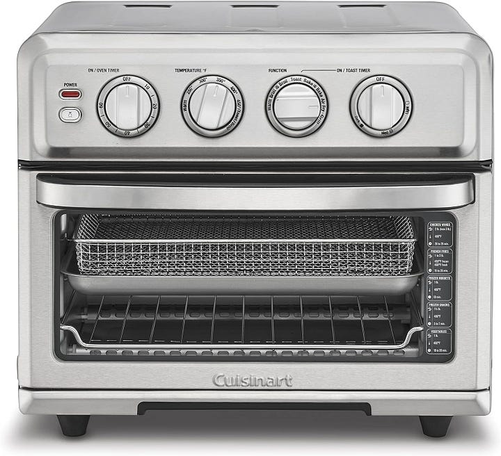 Cuisinart Air Fryer + Convection Toaster Oven, 8–1 Oven with Bake, Grill, Broil & Warm Options, Stainless Steel, TOA-70- best non toxic air fryers — walfosbrand.com