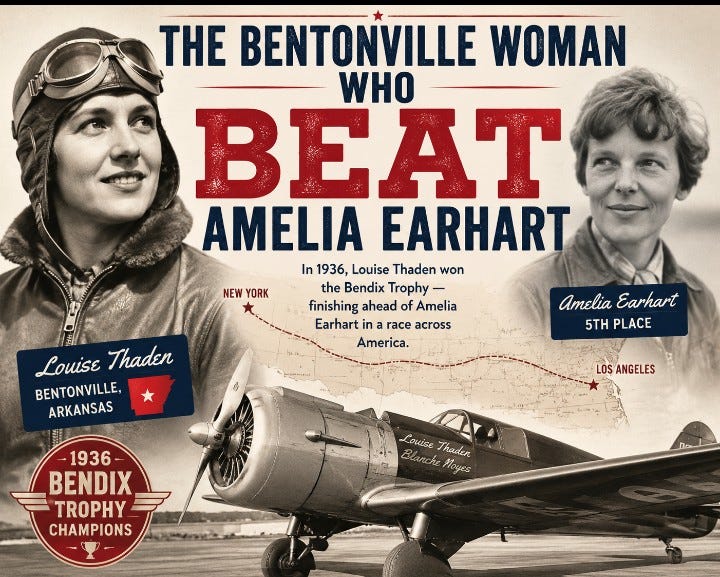 The Bentonville Woman Who Beat Amelia Earhart The Bentonville Woman Who Beat Amelia Earhart