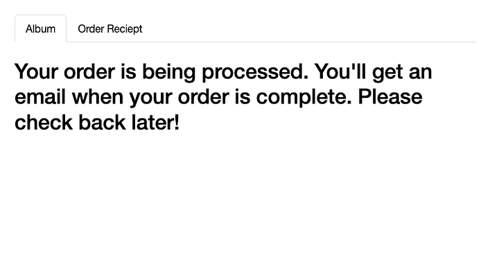 order processing