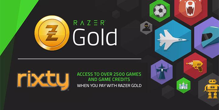 Get Razer Gold through Rixty gift cards at Bitrefill!