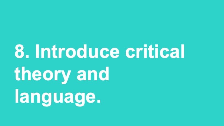 Introduce critical theory and language