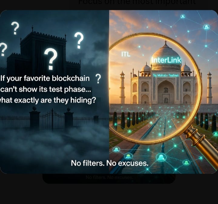 If your favorite blockchain can’t show its test phase…
what exactly are they hiding?