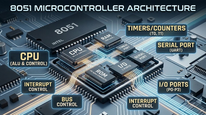 8051 Microcontroller Architecture: Complete Guide to Memory, Blocks & Working